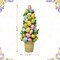18"D Easter Egg Shaped Decorative Wreaths & 16"H Egg Table Tree Decor